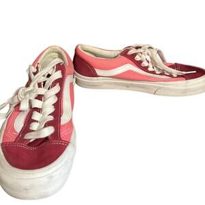 Vans Style 36 rumba red maroon pink &B white sneakers mens size 6 womens 7.5
